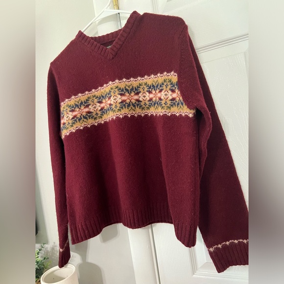 Cranberry Wool Sweater - Picture 5 of 6